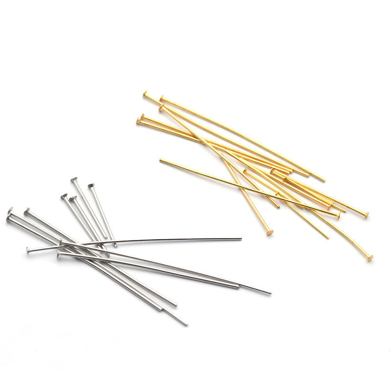 0.5-0.7mm Stainless Steel T Type Jewelry Making Head Pins (pack-of-400)