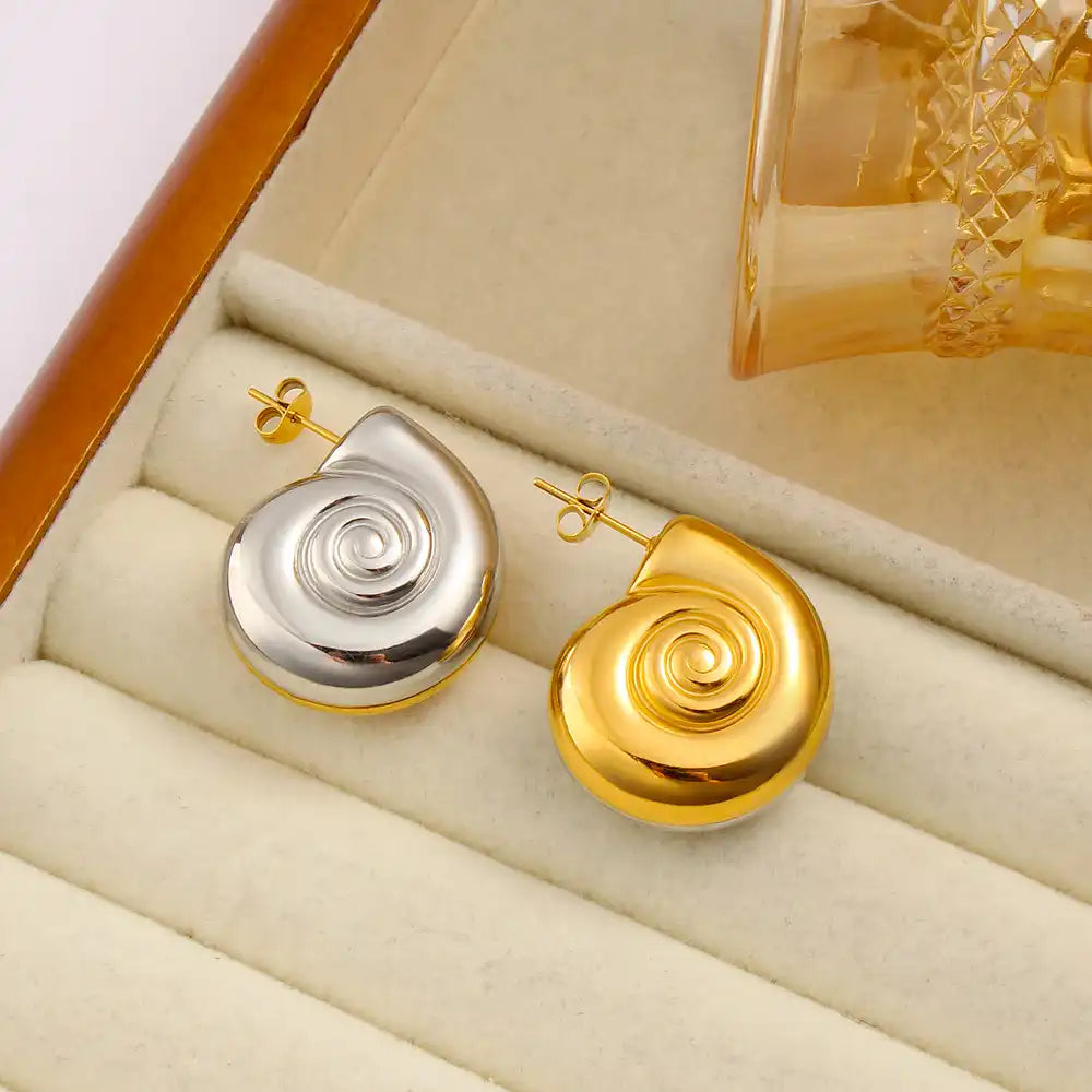 1 Pair 18K Gold PVD Minimalist French-style Stud Earring / 25104002