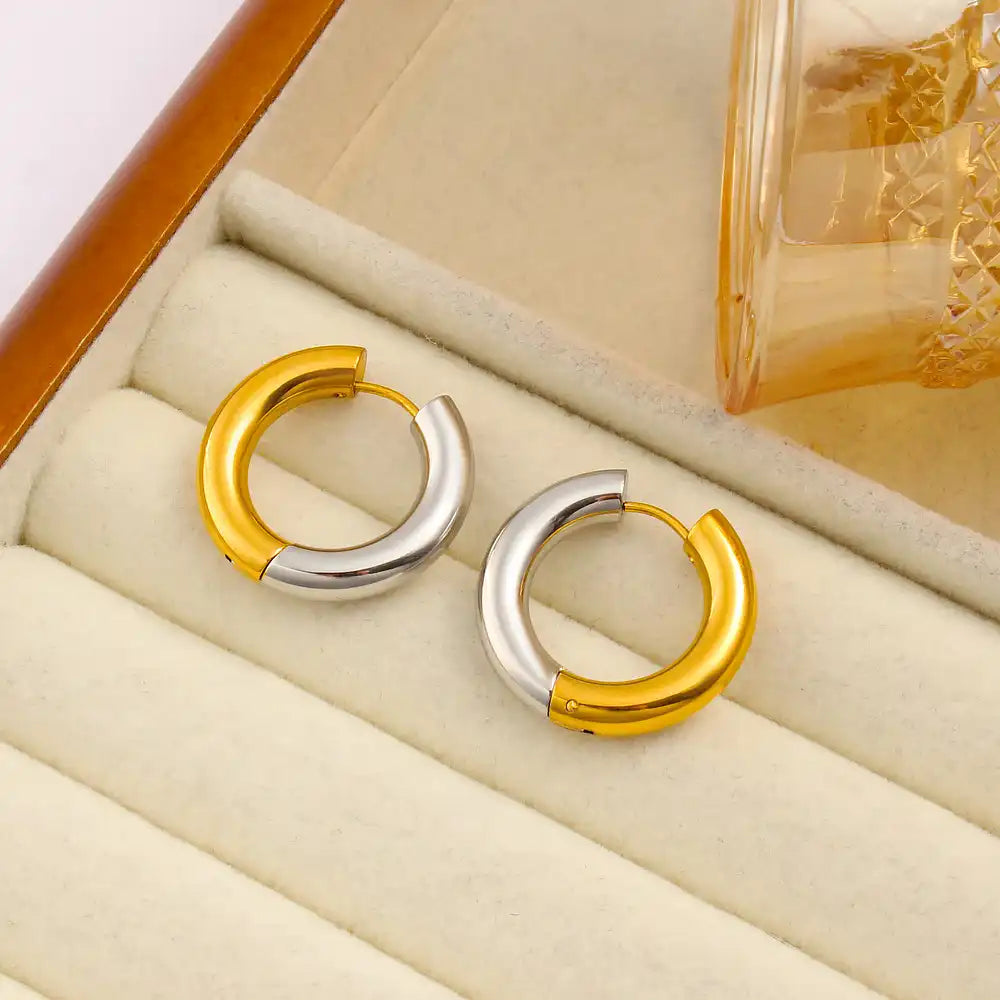 1 Pair 18K Gold PVD Minimalist French-style Stud Earring / 25104002