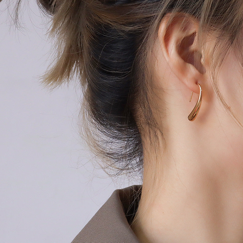 18K Gold PVD Stainless Steel Minimalist Earrings / 25103005