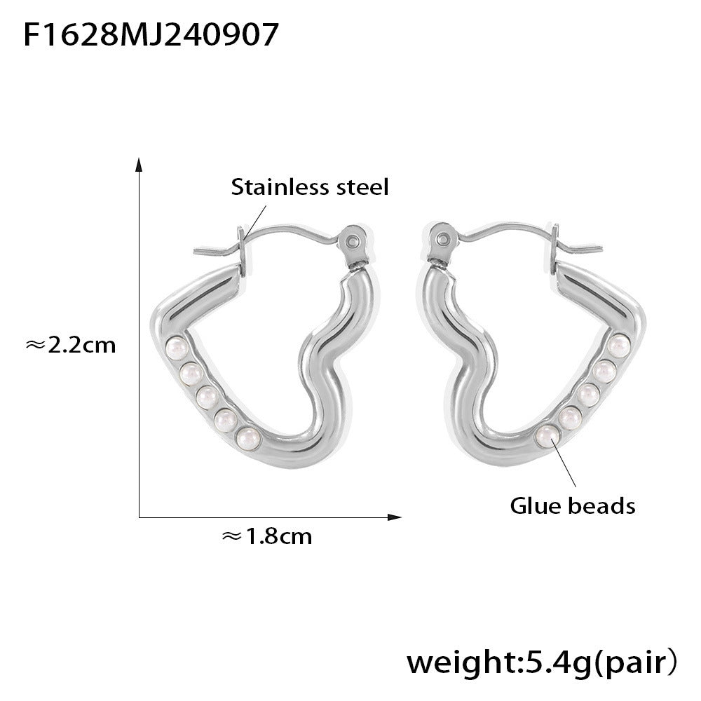 18K Gold PVD Stainless Steel Trendy Earrings / 25103004