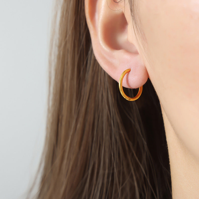 18K Gold PVD Stainless Steel Trendy Earrings / 25103004