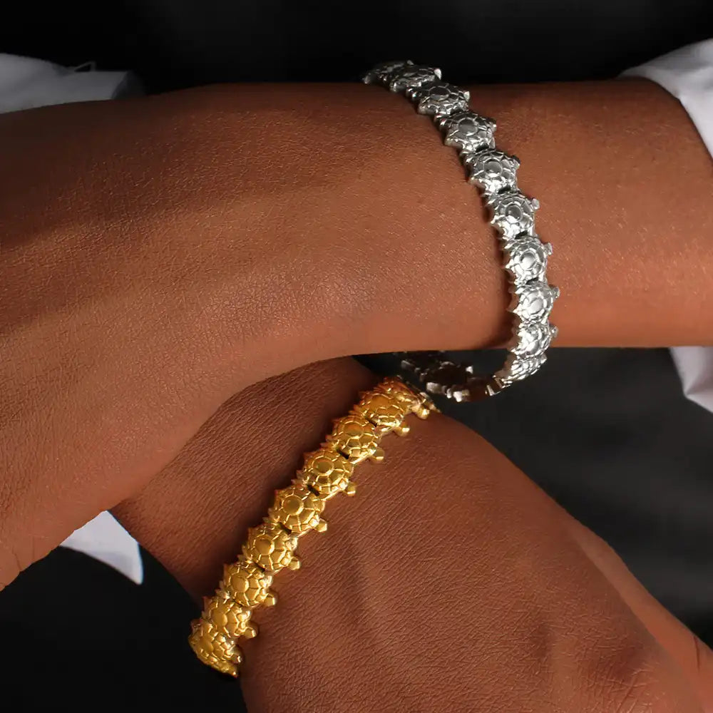 18K Gold PVD titanium steel Turtle Bracelet / 25303086