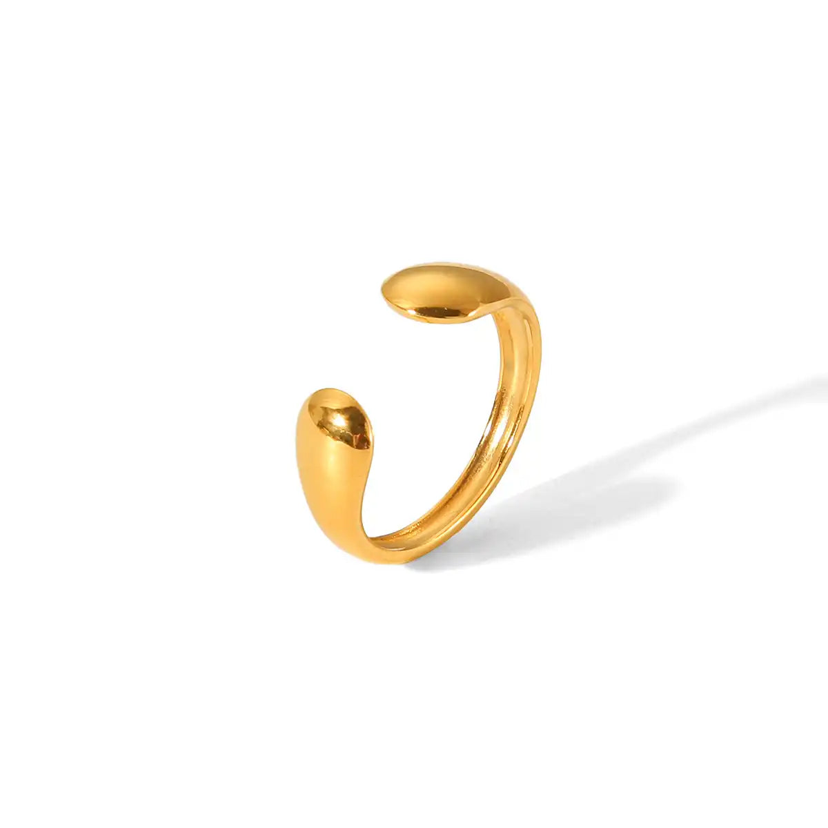 18K Gold Stainless Steel Adjustable Band Ring ( Pk of 5 ) / KR0002