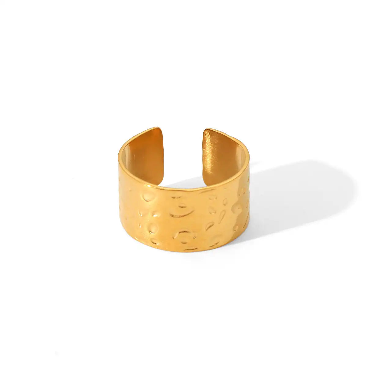 18K Gold Stainless Steel Wide Band Ring ( Pk of 5 ) / KR0005