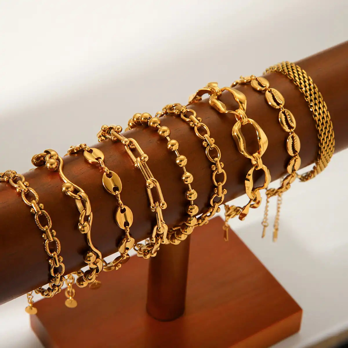 18K Gold PVD Stainless Steel Chain Bracelet Wholesale / KB0025