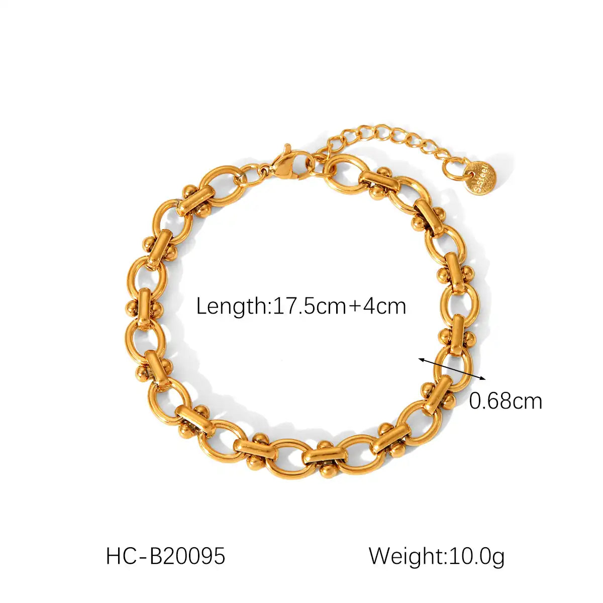 18K Gold PVD Stainless Steel Chain Bracelet Wholesale / KB0024
