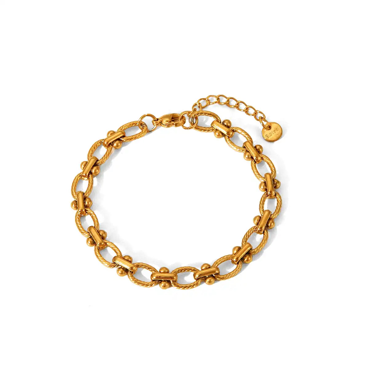 18K Gold PVD Stainless Steel Chain Bracelet Wholesale / KB0025