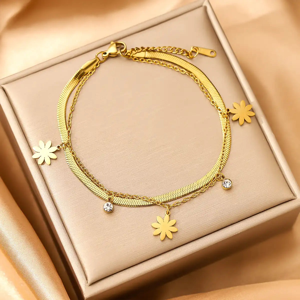 18K Gold PVD titanium steel Snake Chain bracelet / 25303080