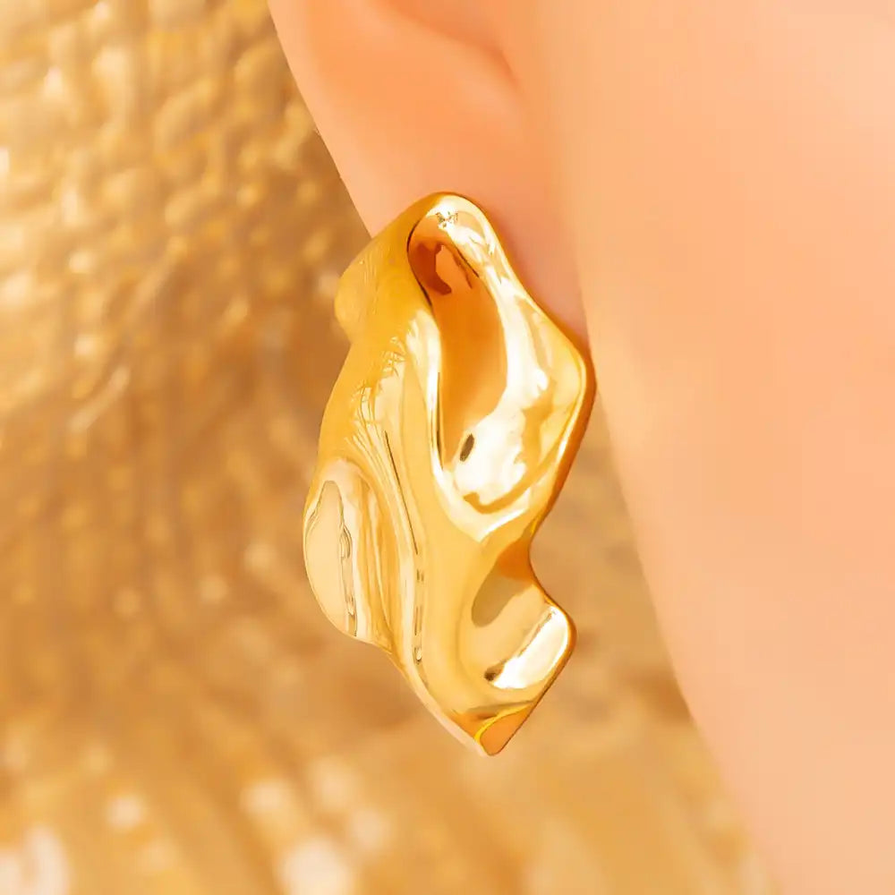 1 Pair Stainless steel irregular geometric fashion Stud earrings / 25104024