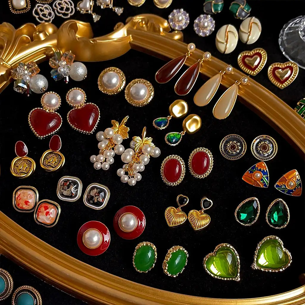 1 Pair Women Exaggerated Luxury Vintage Cuff Earrings Wholesale / KE3040