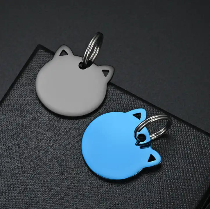 28*28mm Stainless Steel Engravable Hollow Cat Tags ( pk of 10 ) / KT0036