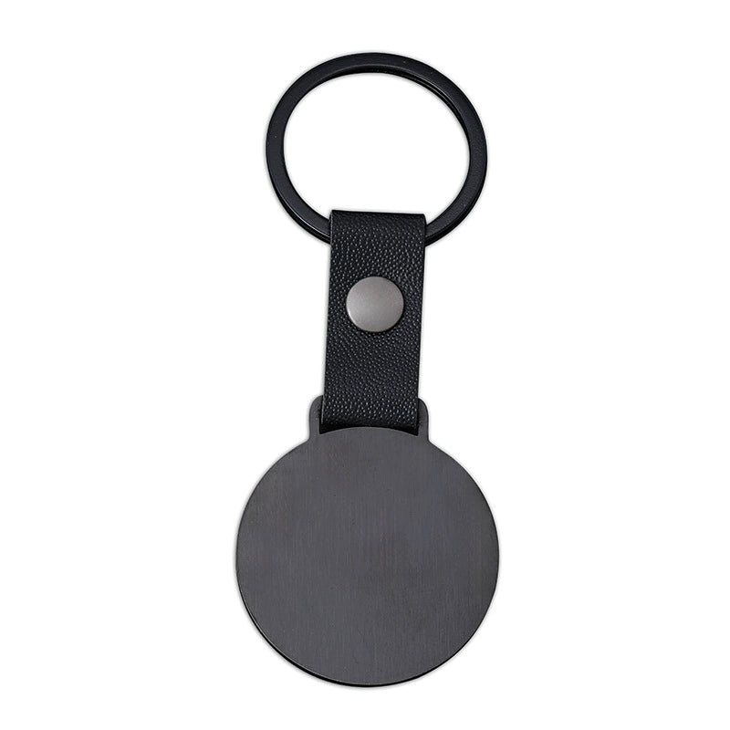 Bulk Engravable wholesale blank stainless steel leather keychain / KC3508