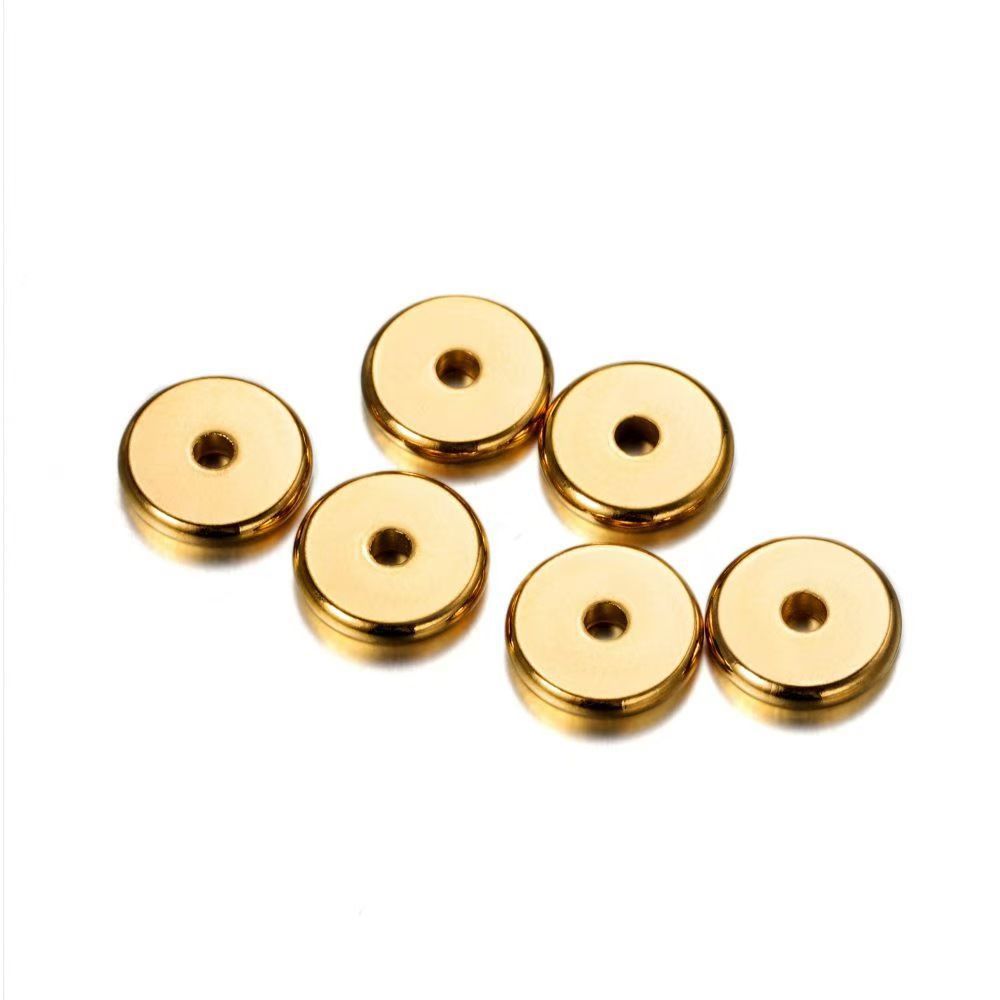 3-10mm Stainless Steel Flat Round Jewelry Making Spacer Beads (pack of 200)