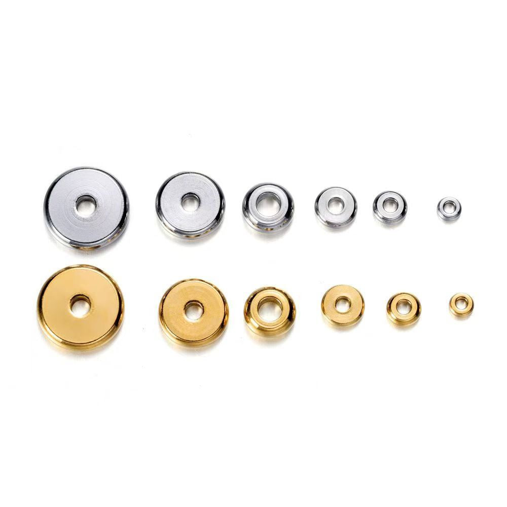 3-10mm Stainless Steel Flat Round Jewelry Making Spacer Beads (pack of 200)