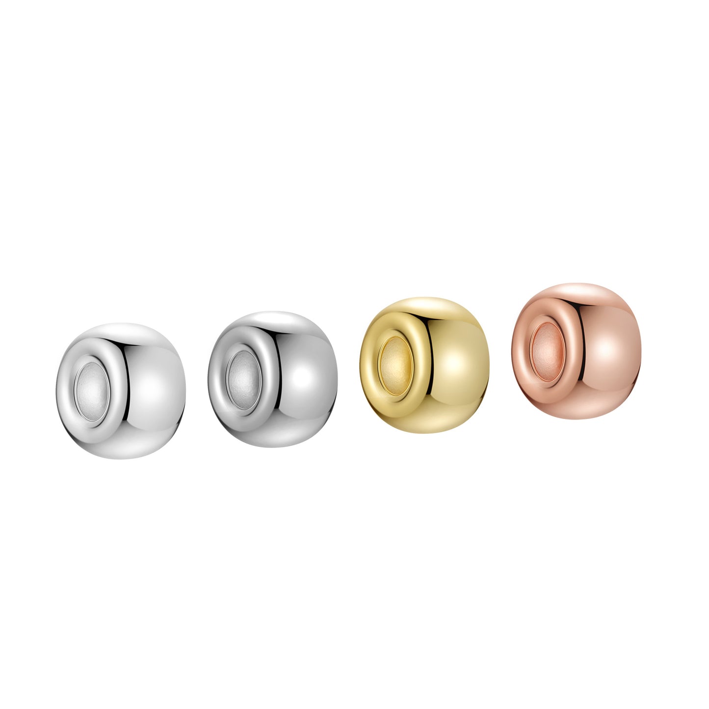 3-9mm Round Buld Positioning Sterling Silver Beads ( pk of 10 )