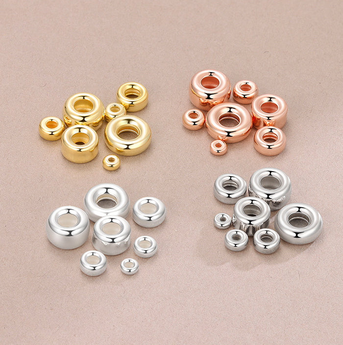 3-9mm Round Buld Positioning Sterling Silver Beads ( pk of 10 )