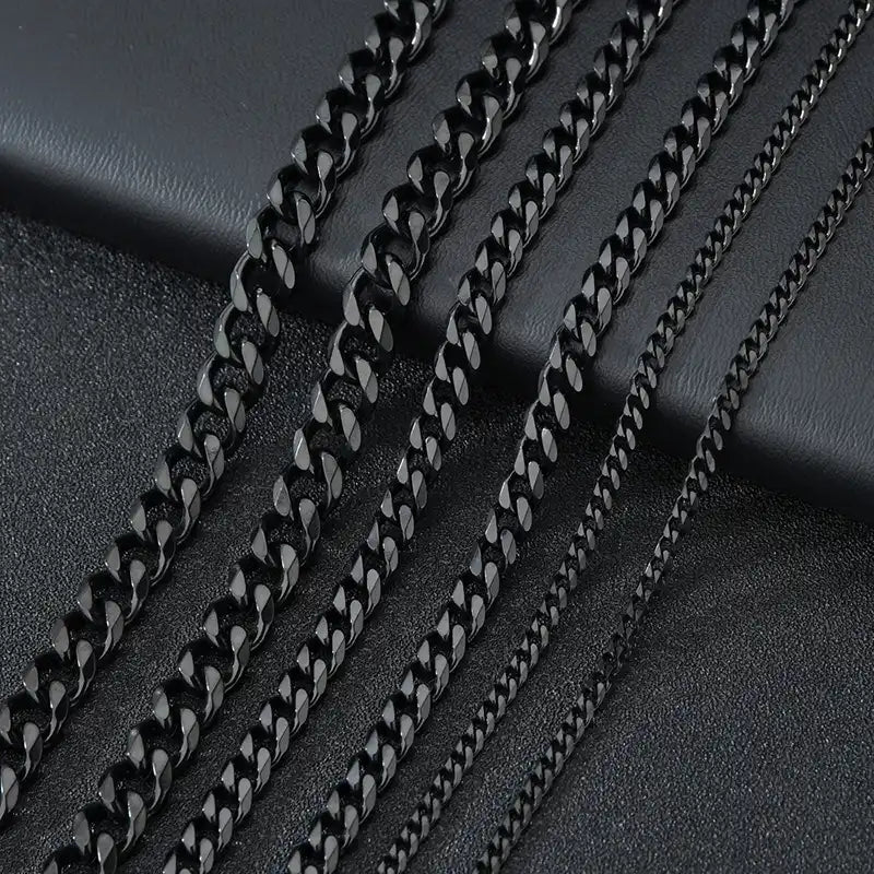 3.5-7mm Stainless Steel Cuban Chain Necklace / KC5025