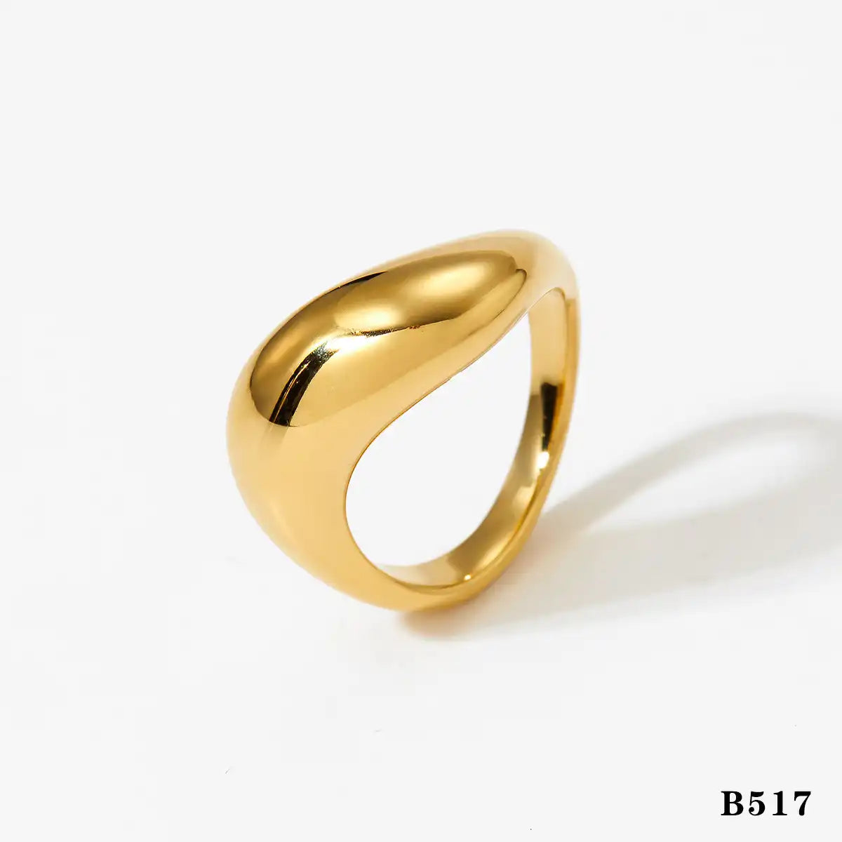 316 stainless steel minimalist polished plain ring / 25204017