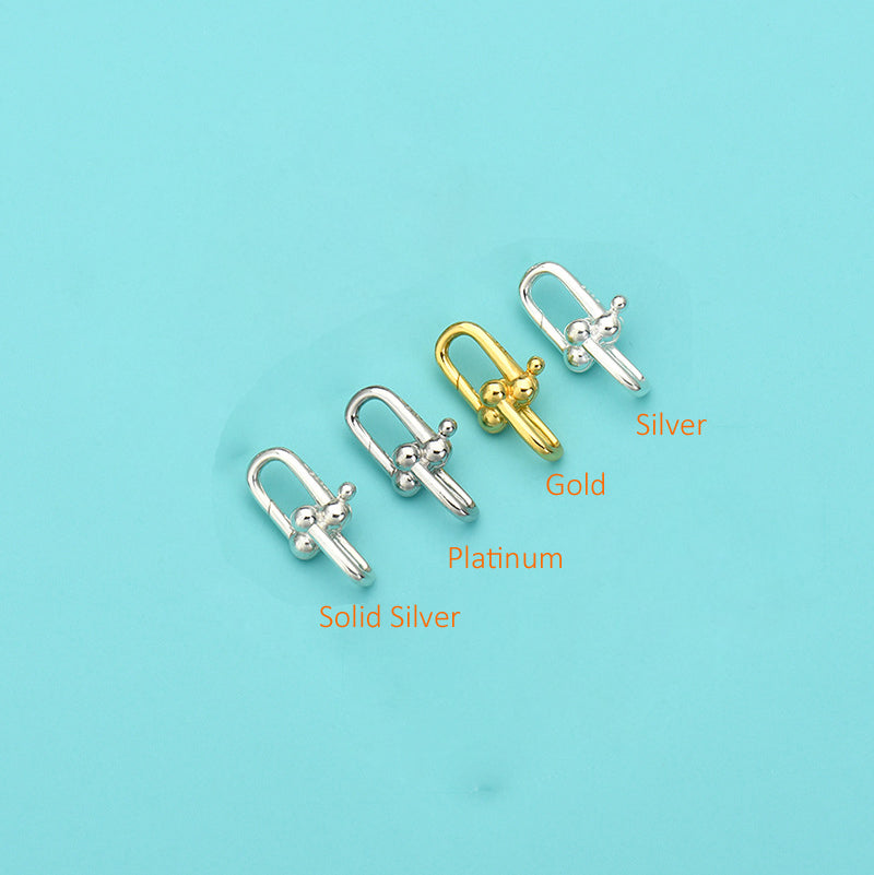 7.6*20mm Sterling Silver Vachette Clasps for Necklace ( pk of 10 )