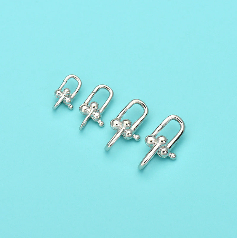 7.6*20mm Sterling Silver Vachette Clasps for Necklace ( pk of 10 )