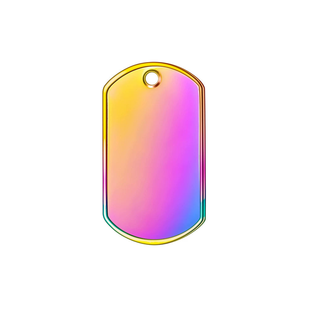 50*28mm Stainless Steel Engravable Military Dog Tags ( pk of 10 ) / KT0013