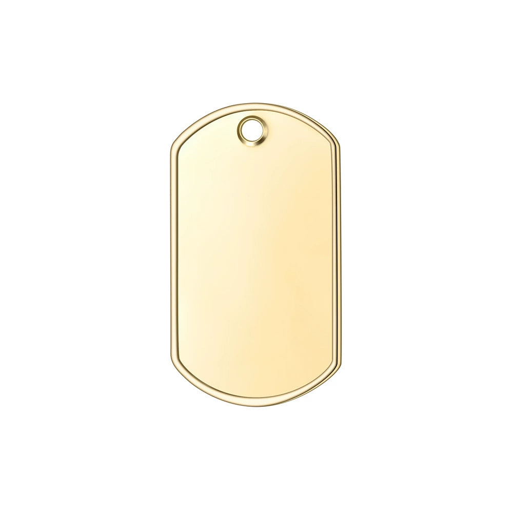50*28mm Stainless Steel Engravable Military Dog Tags ( pk of 10 ) / KT0013