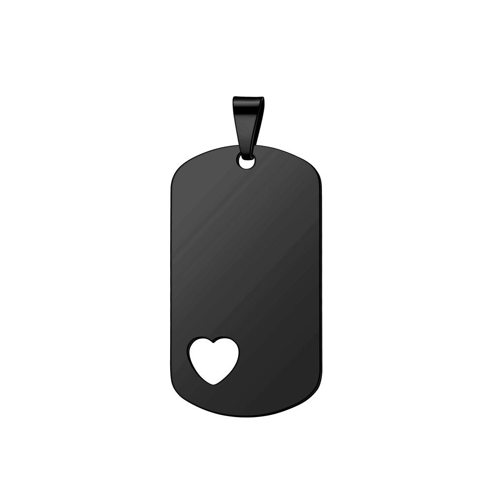 50*28mm Stainless Steel Blank Hollow Heart Military Dog Tags ( pk of 10 ) / KT0011