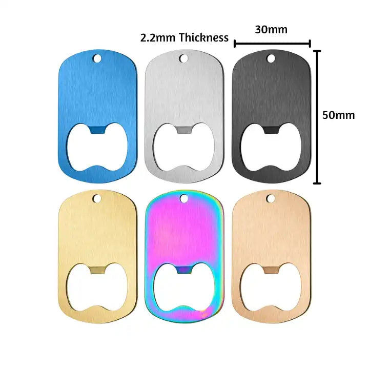 50*30mm Engravable stainless steel keychain bottle opener / KC4001