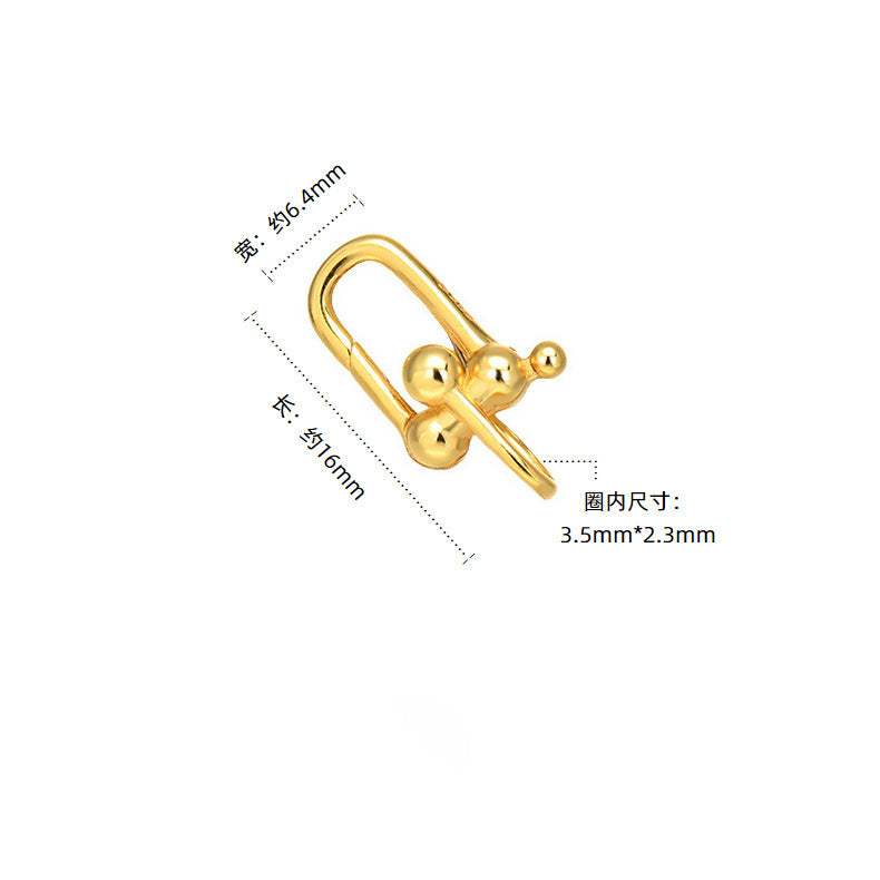 6.4*16mm Sterling Silver Vachette Clasps for Necklace ( pk of 10 )