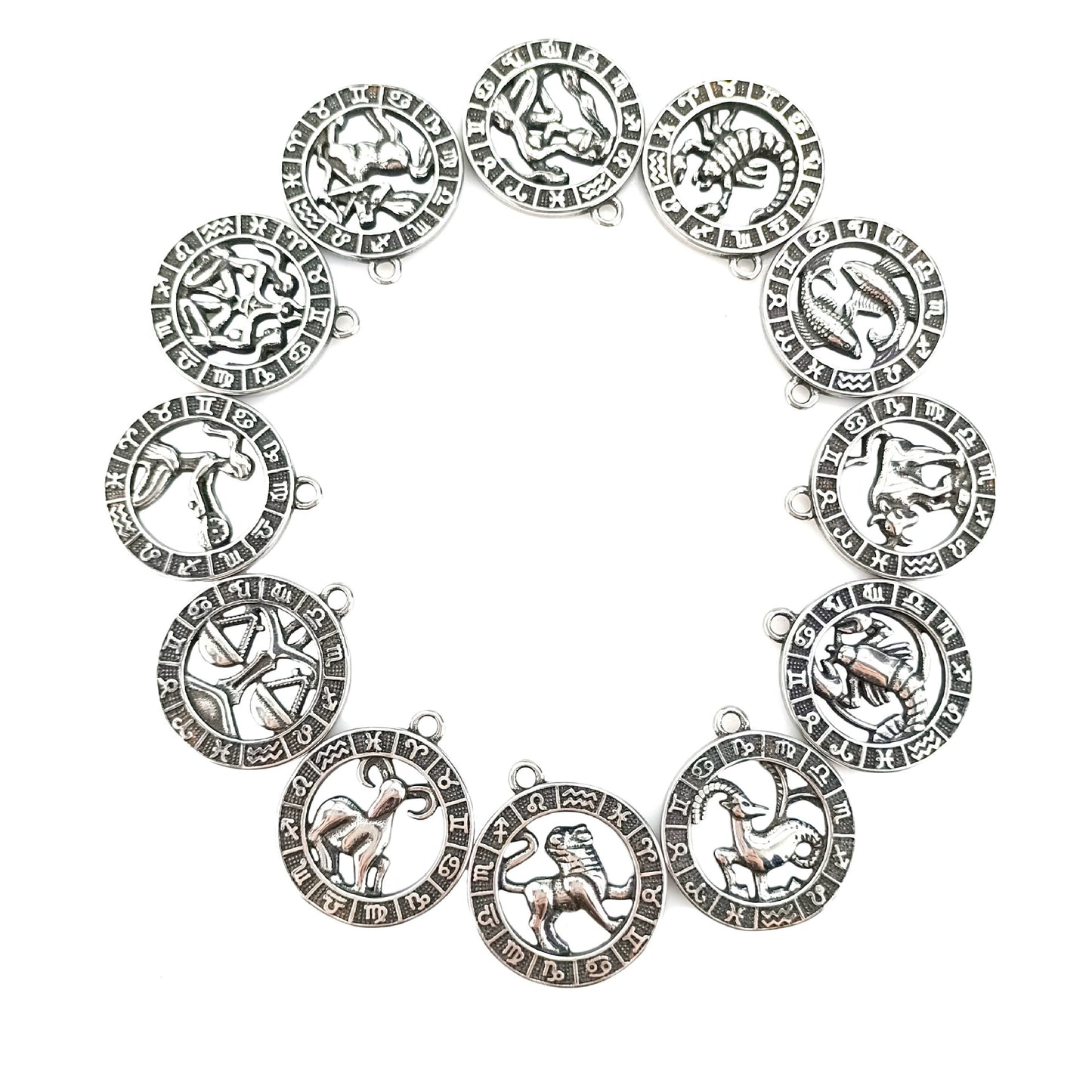 60cm Stainless Steel Vintage Cancer Zodiac Necklace / KJ0212