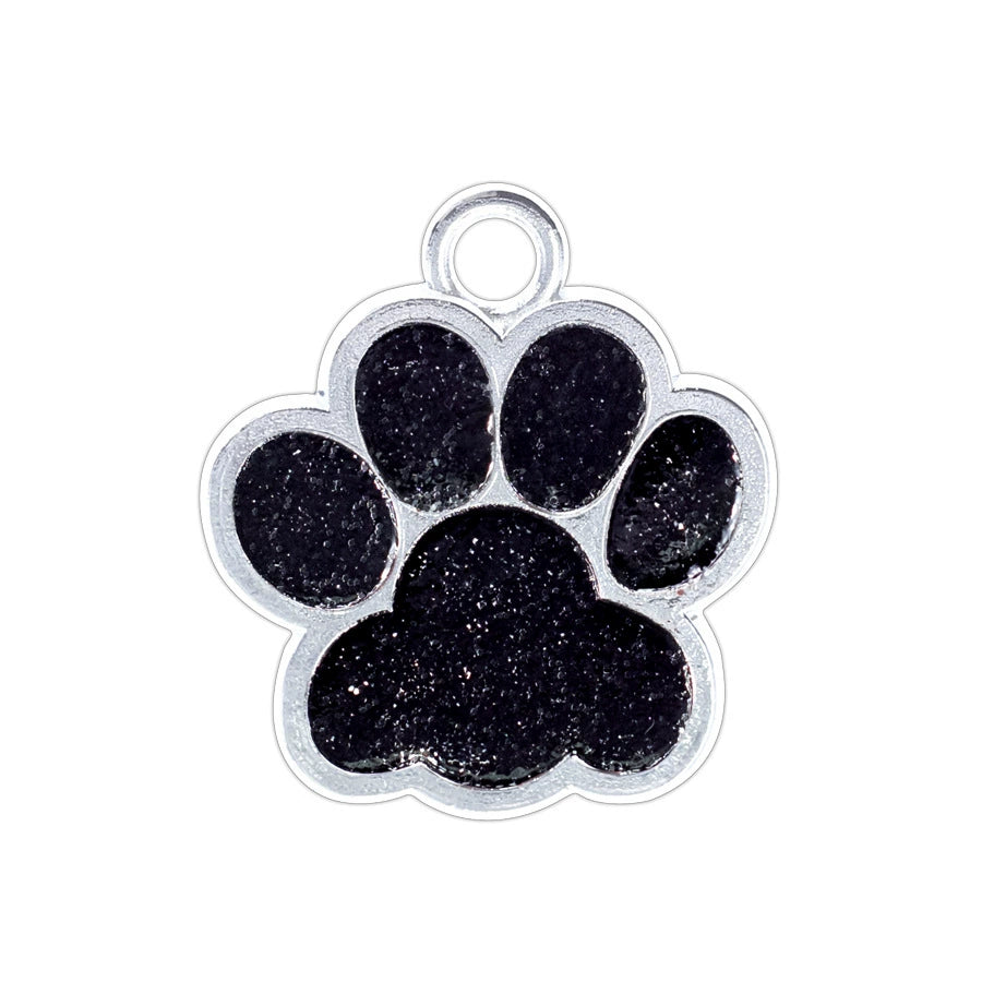 Alloy Shiny Engravable Paw Shape Cat Dog Tags With Keyring ( pk of 10 ) / KT1002
