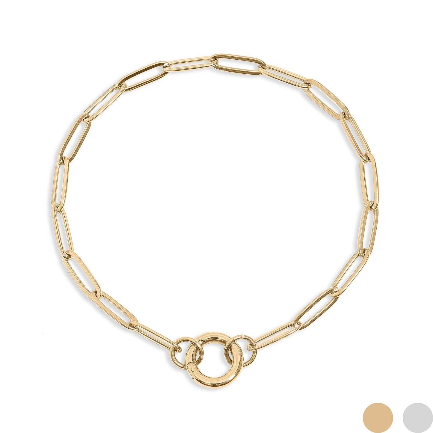 Paperclip Charm Keeper Bracelet