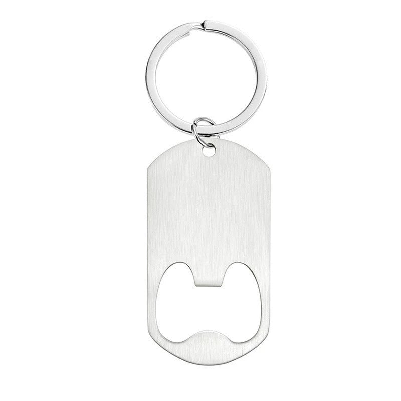 Blank Engravable stainless steel keychain bottle opener for engraving bulk wholesale / KC4003