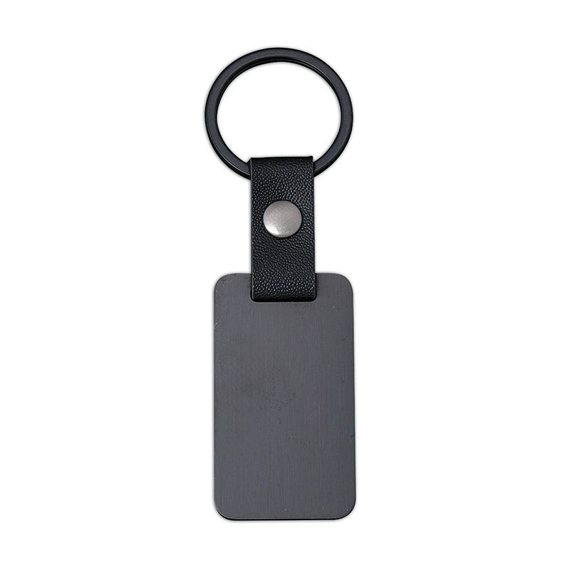 Bulk Engravable wholesale blank stainless steel leather keychain / KC3508