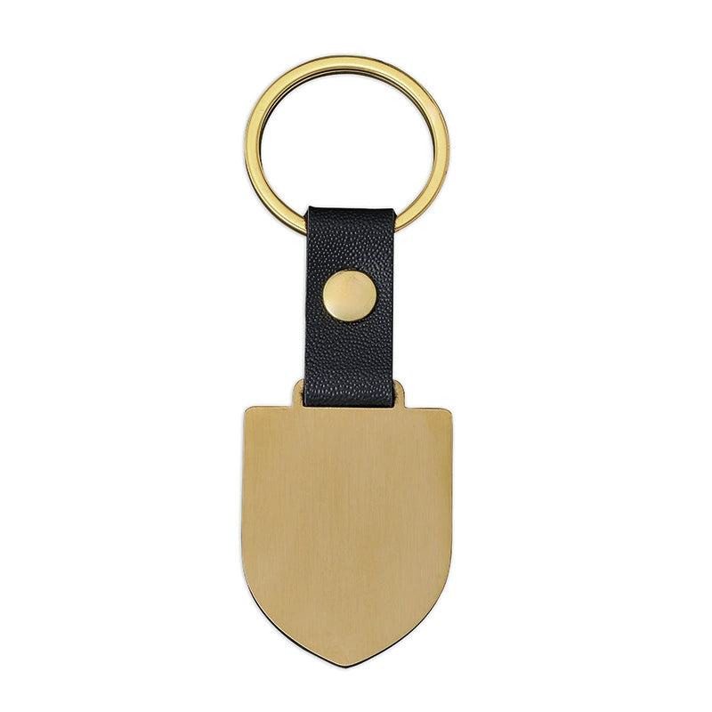 Bulk Engravable wholesale blank stainless steel leather keychain / KC3508
