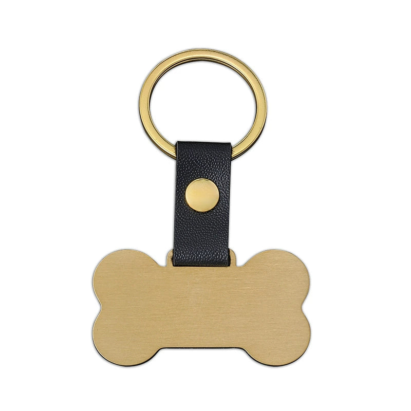 Bulk Engravable wholesale blank stainless steel leather keychain / KC3508