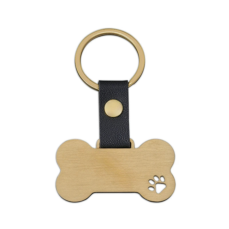 Bulk Engravable wholesale blank stainless steel leather keychain / KC3508