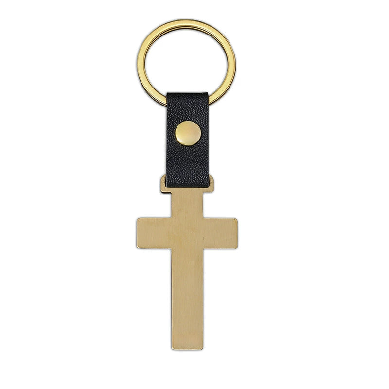 Bulk Engravable wholesale blank stainless steel leather keychain / KC3508