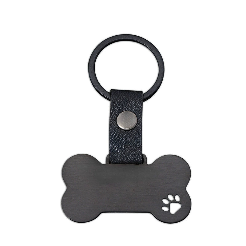Bulk Engravable wholesale blank stainless steel leather keychain / KC3508