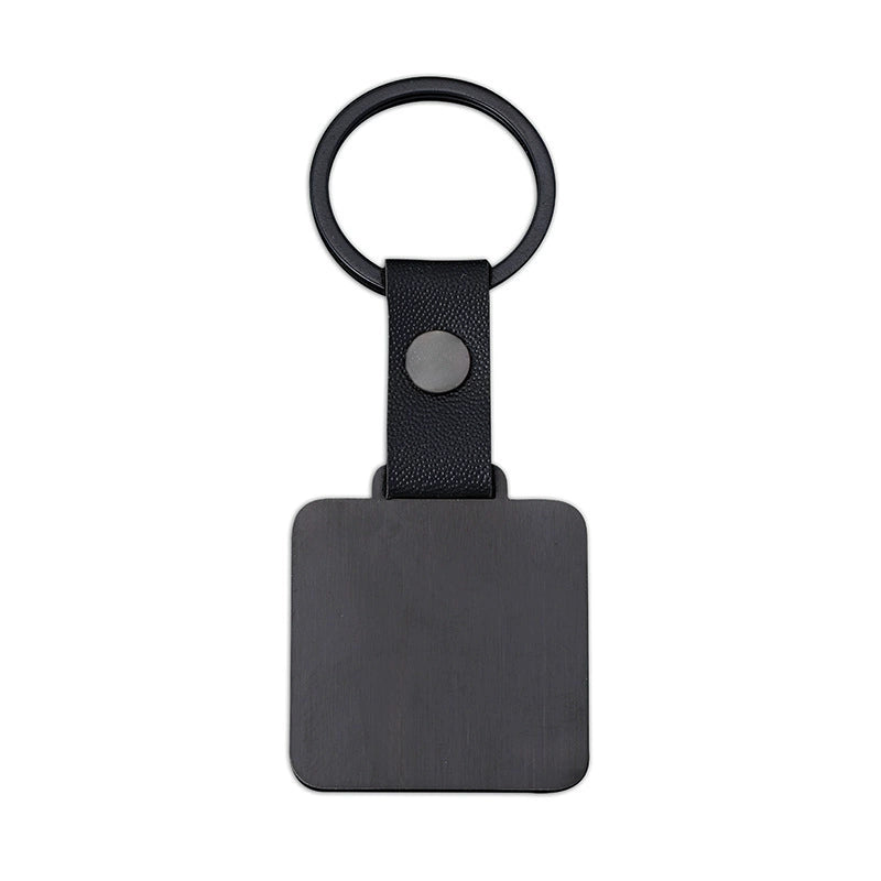 Bulk Engravable wholesale blank stainless steel leather keychain / KC3508