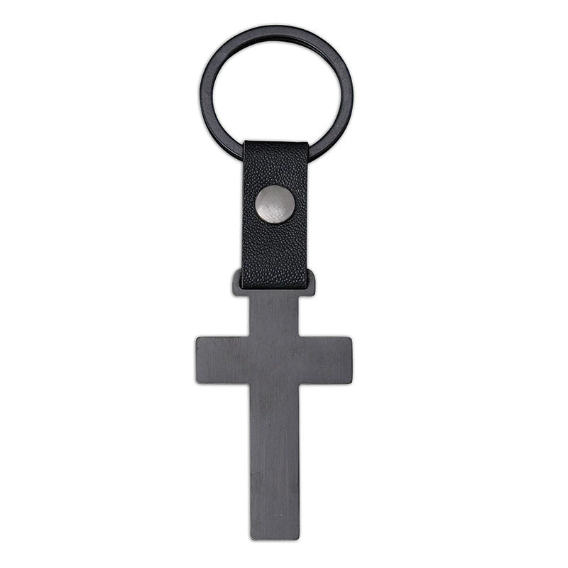 Bulk Engravable wholesale blank stainless steel leather keychain / KC3508