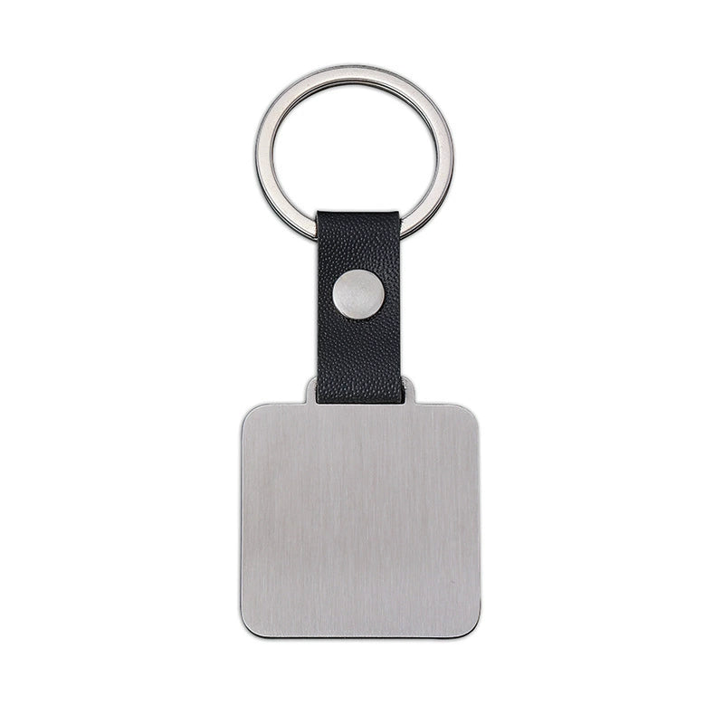 Bulk Engravable wholesale blank stainless steel leather keychain / KC3508