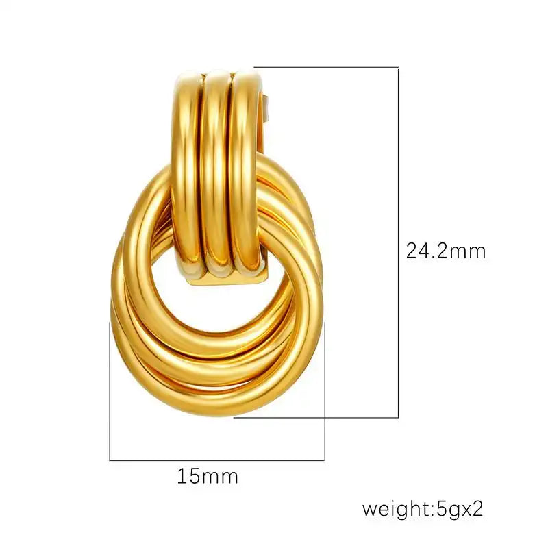 1 Pair Fashion earrings light luxury design multi-layer hoop earrings / 25104014