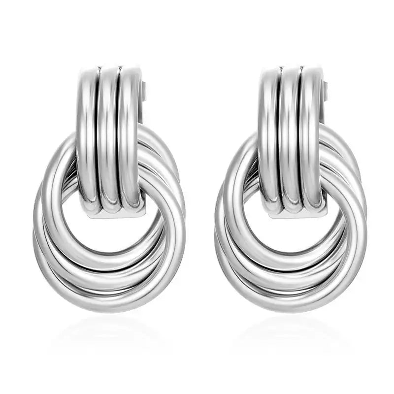 1 Pair Fashion earrings light luxury design multi-layer hoop earrings / 25104014