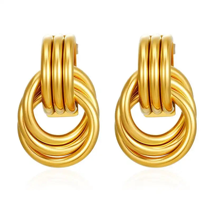 1 Pair Fashion earrings light luxury design multi-layer hoop earrings / 25104014