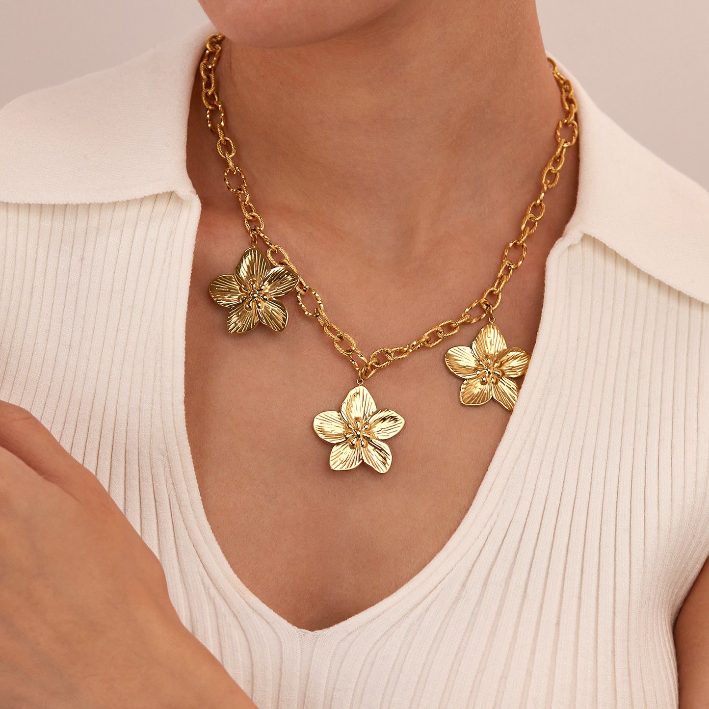 Gold Filled Stainless Steel Vintage Choker Necklaces
