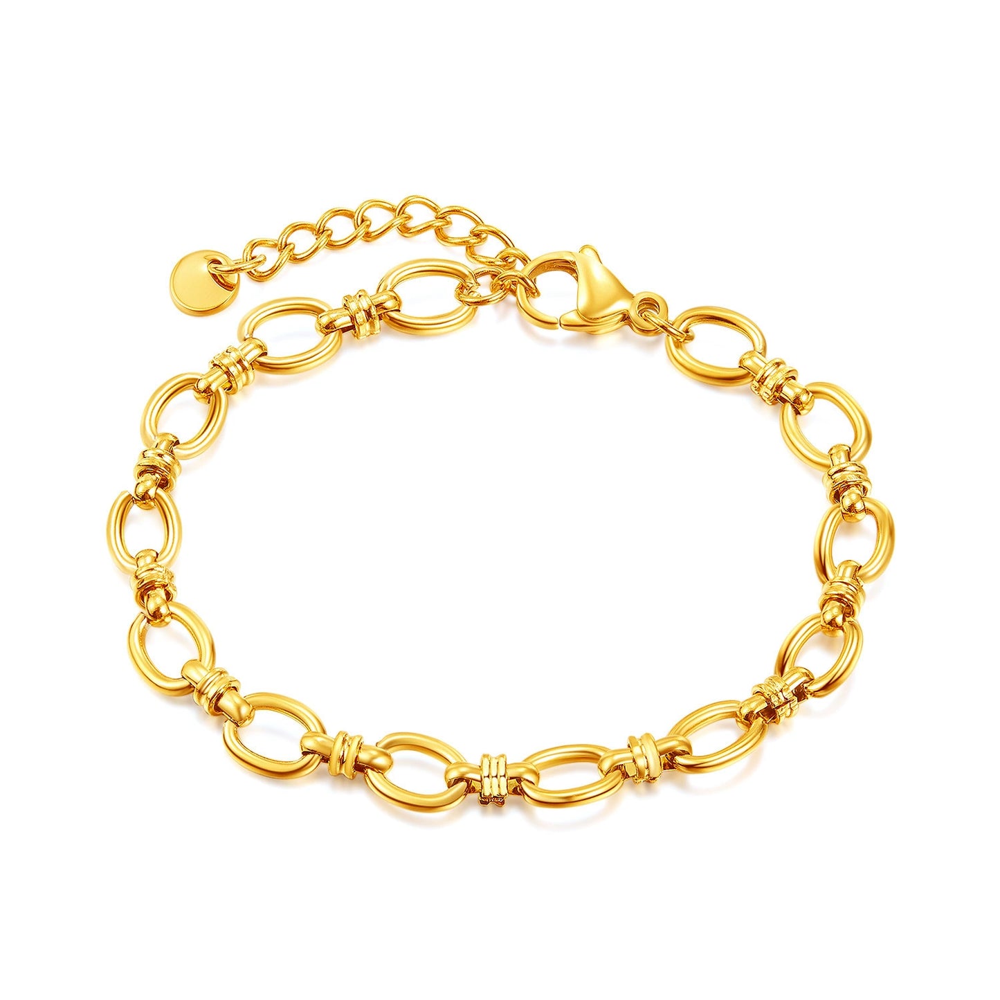 Gold PVD Stainless Steel Chain Bracelet / KB0014