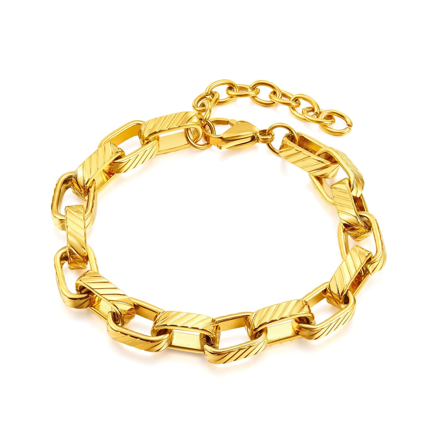 Gold PVD Stainless Steel Chain Bracelet / KB0017