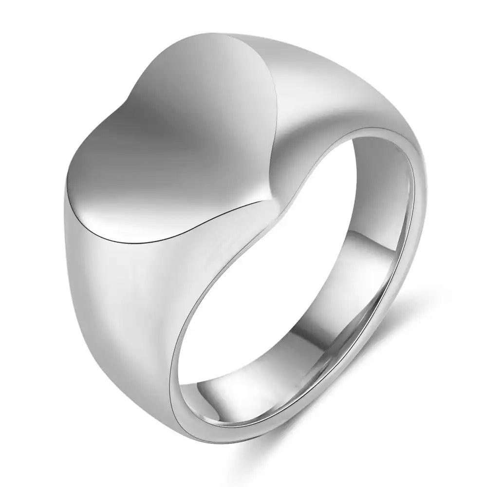Gold PVD Stainless Steel Vintage Signet Rings / 25205002